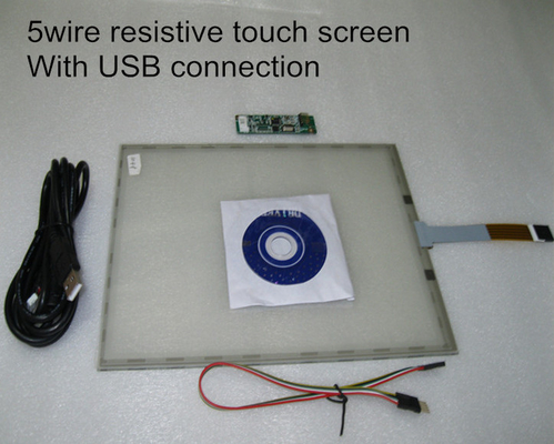Custom Tft Resistive Touch Panel TP Glass with USB Cable and 5 Wire