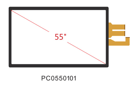 55 Inch Projected Capacitive Multi Touch Screen Lcd Panel,plug and play,UVC