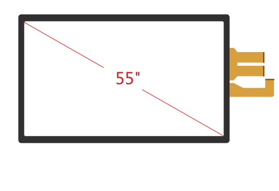 55" Custom Projective Capacitive Touch Screen Panel / Multi Touch Capacitive Screen