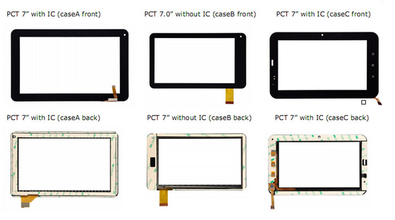 7&quot; OCA Capacitive Touch Screen Panel For The G + F / F Or G + G With USB / I2C Pins