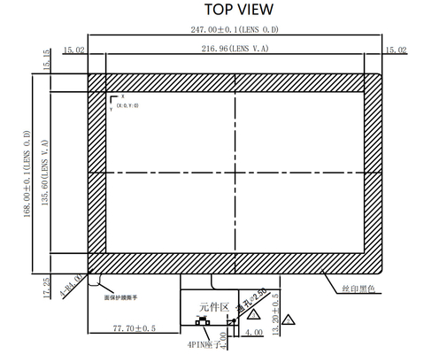 POS G+G 10.1 Inch Projected Capacitive Touch Panel With USB interface , Lcd Touch Screen Panel